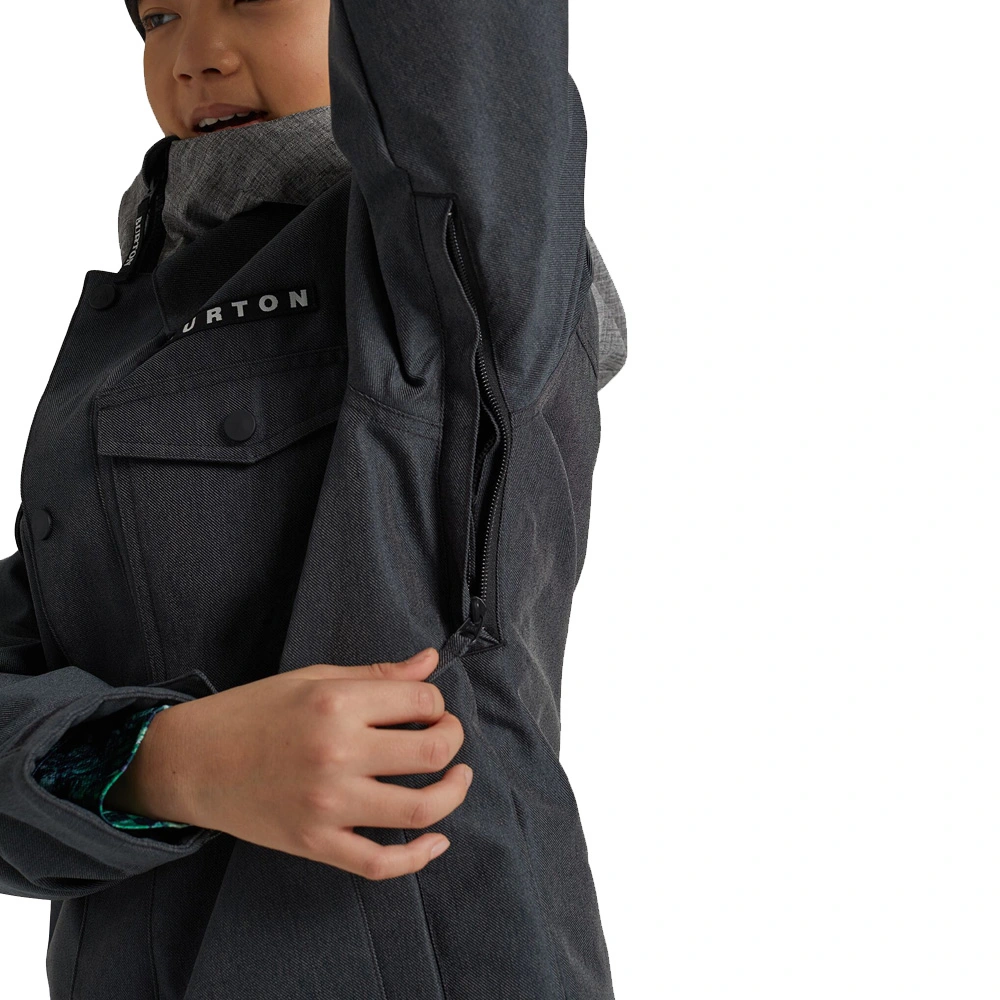 Burton Uproar Snowboard-Jacke Black Denim Kinder 6 Burton Uproar Snowboard-Jacke Black Denim Kinder – Bild 4