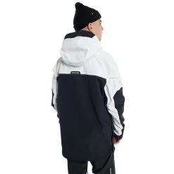 Burton Frostner Anorak Snowboardjacke Stout White/True Black Herren -Snowboards Verkäufe burton frostner anorak 21470102101 05 gross