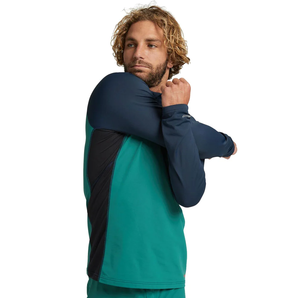 Burton Heavyweight Quarter-Zip Snowboardunterwäsche Antique Green/Dress Blue Herren 3 Burton Heavyweight Quarter-Zip Snowboardunterwäsche Antique Green/Dress Blue Herren