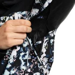 Roxy Jetty Block Snowboardjacke True Black/Black Flowers Damen -Snowboards Verkäufe roxy jetty block erjtj03357 kvj1 02 gross