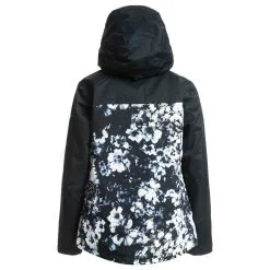 Roxy Jetty Block Snowboardjacke True Black/Black Flowers Damen -Snowboards Verkäufe roxy jetty block erjtj03357 kvj1 05 gross