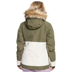 Roxy Shelter Skijacke Burnt Olive Damen -Snowboards Verkäufe roxy shelter jacket erjtj03327 gpz0 02 gross