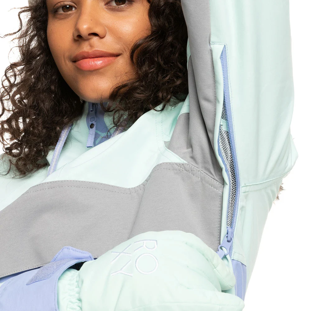 Roxy Shelter Skianorak Fair Aqua Damen 7 Roxy Shelter Skianorak Fair Aqua Damen – Bild 5