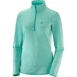Salomon Discovery Half-Zip Langarmshirt Yucca Heather Damen