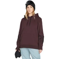 Volcom Costus Kapuzenpullover Black Plum Damen -Snowboards Verkäufe volcom costus pullover fleece h4152305 bpm 02 gross
