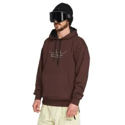 Volcom D.I. Fleece Hoodie Brown Herren -Snowboards Verkäufe volcom di fleece g4152304 brn 02 gross