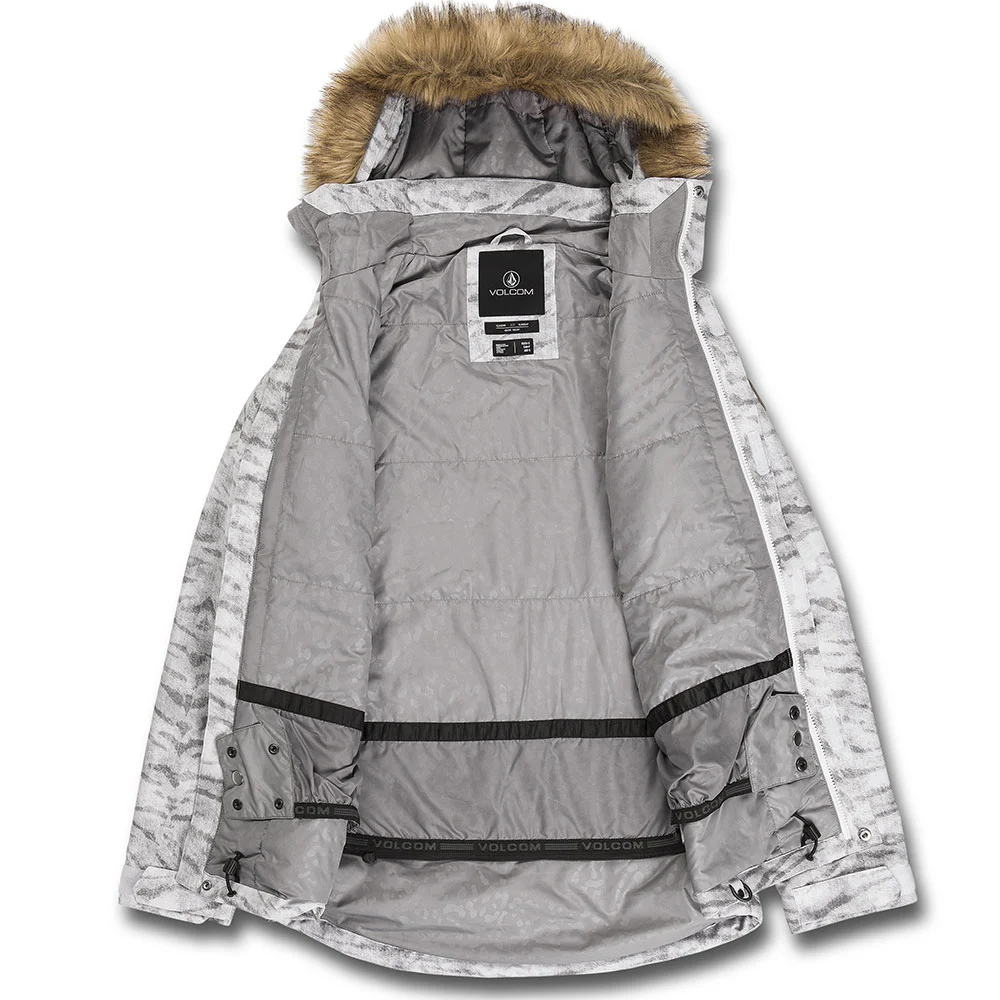 Volcom Fawn Insulated Schneejacke White Tiger Damen 4 Volcom Fawn Insulated Schneejacke White Tiger Damen – Bild 2